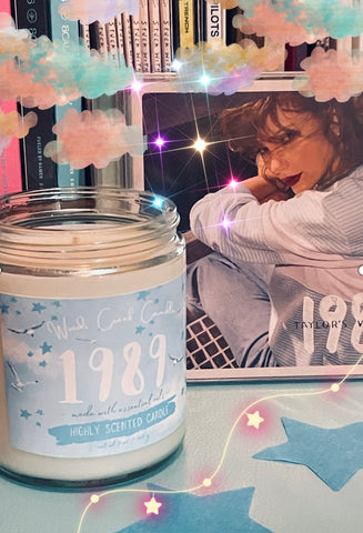 Pre-order 1989 Swiftie candle 🩵 While supplies last (very limited edition)